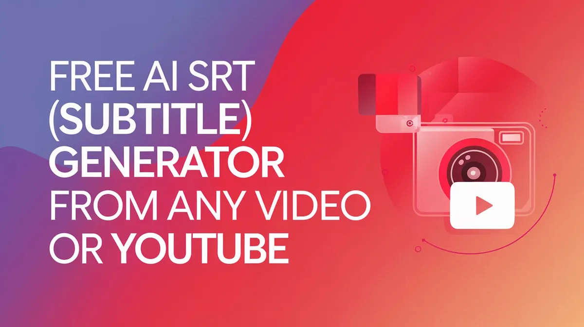 Gratis AI SRT (Ondertitel) Generator van elke video of YouTube