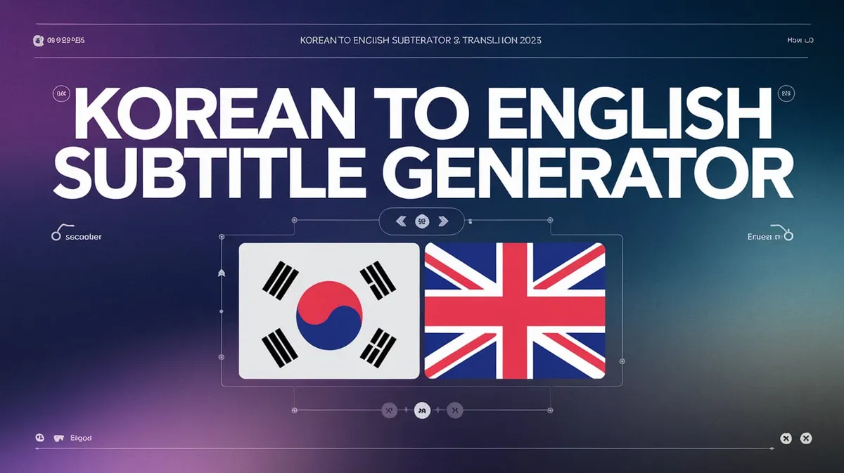 Koreaans naar Engels Ondertitelgenerator & Vertaling van Video of Audio Gratis
