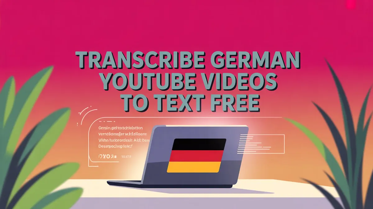 Transcribe German YouTube Videos to Text Free in 2026