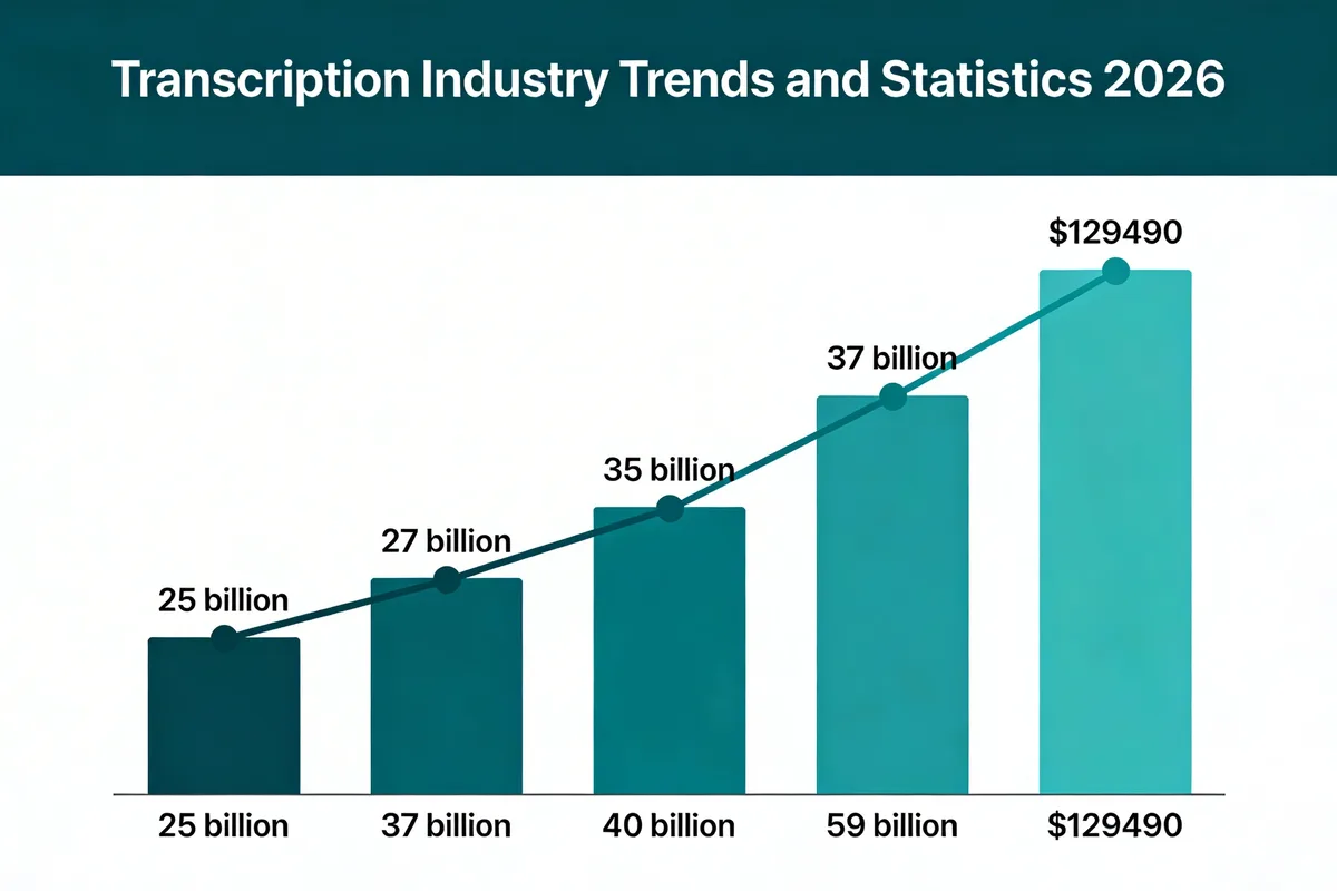 Transcriptie-industrie Trends & Statistieken 2026