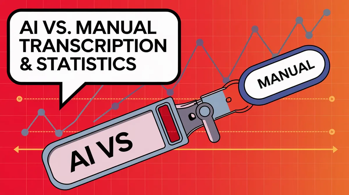 Vergelijking en statistieken van AI versus handmatige transcriptie